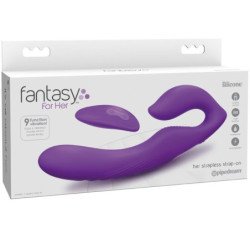 FANTASÍA PARA ELLA - VIBRADOR DE DOBLE PENETRACIÓN CON CONTROL REMOTO Y 9 NIVELES DE VIOLETA