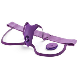 FANTASY FOR HER - ARNÉS DE MARIPOSA, VIBRADOR RECARGABLE Y CON CONTROL REMOTO, COLOR MORADO