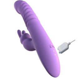 FANTASÍA PARA ELLA - ESTIMULADOR DE CLÍTORIS CON FORMA DE CONEJO, CON FUNCIÓN DE OSCILACIÓN DE CALOR Y VIBRACIÓN, COLOR VIOLETA