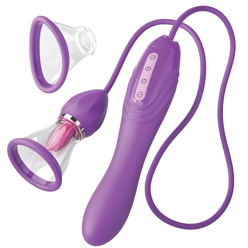 FANTASÍA PARA ELLA - PLACER SUPREMO MÁXIMO, MANGUERA DE SUCCIÓN CON LENGUA ESTIMULANTE, COLOR MORADO