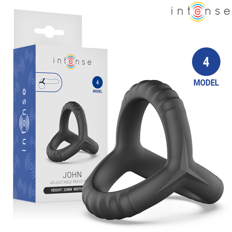 INTENSO - ANILLO PARA PENE TRIPLE AJUSTABLE JOHN MODELO 4