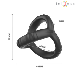INTENSO - ANILLO PARA PENE TRIPLE AJUSTABLE JOHN MODELO 4