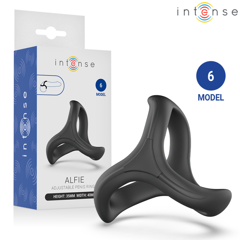INTENSO - ANILLO PARA PENE TRIPLE AJUSTABLE ALFIE MODELO 6