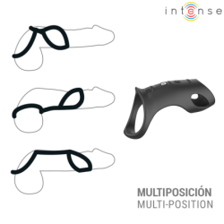 INTENSO - ANILLO VIBRADOR AJUSTABLE PARA PENE JEROME MODELO 12