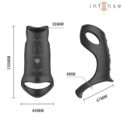 INTENSO - ANILLO VIBRADOR AJUSTABLE PARA PENE JEROME MODELO 12