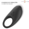 INTENSO - ANILLO VIBRATORIO PARA PENE MERLOTTE CON ESTIMULACIÓN DEL CLÍTORIS NEGRO