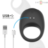 INTENSO - ANILLO VIBRATORIO PARA PENE MERLOTTE CON ESTIMULACIÓN DEL CLÍTORIS NEGRO