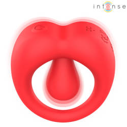 INTENSO - ANILLO VIBRATORIO PARA PENE RUSSELL CON ESTIMULACIÓN DEL CLÍTORIS ROJO
