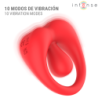 INTENSO - ANILLO VIBRATORIO PARA PENE RUSSELL CON ESTIMULACIÓN DEL CLÍTORIS ROJO