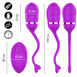INTENSE - HUEVO VIBRADOR SOOKIE CON CONTROL REMOTO, COLOR MORADO