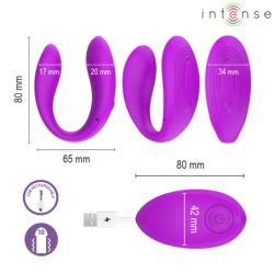 INTENSO - ESTIMULADOR DE PINZA VIBRATORIA NORA MORADO