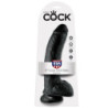 KING COCK - DILDO BLACK WITH BALLS 22.9 CM