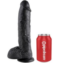 KING COCK - DILDO NEGRO CON TESTÍCULOS 25,4 CM