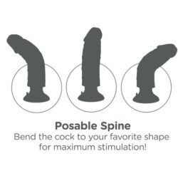 KING COCK - PENE VIBRADOR DE 23 CM CON TESTÍCULOS DE CARNE