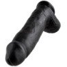 KING COCK - DILDO BLACK WITH BALLS 30.48 CM