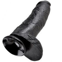 KING COCK - DILDO BLACK WITH BALLS 30.48 CM