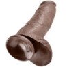 KING COCK - DILDO MARRÓN CON TESTÍCULOS 30,48 CM