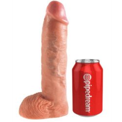 KING COCK - ARNÉS CON DILDO HUECO DE 25,5 CM Y CORREAS NEGRAS