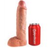KING COCK - ARNÉS CON DILDO HUECO DE 25,5 CM Y CORREAS NEGRAS