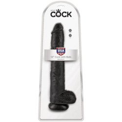 KING COCK - PENE REALISTA CON TESTÍCULOS 30,5 CM NEGRO