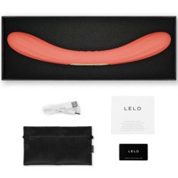 LELO - VIBRADOR DE DOBLE EXTREMO BOOMERANG ROJO CORAL