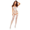 PASSION - BS121 BODY STOCKING BLANCO CON EFECTO LIGUERO