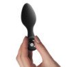 ROCKS-OFF - NOVA SOLARIS TAPON ANAL RECARGABLE, DELGADO Y POTENTE, 16 FUNCIONES, NEGRO