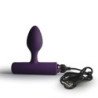 ROCKS-OFF - NOVA SOLARIS TAPON ANAL RECARGABLE, DELGADO Y POTENTE, 16 FUNCIONES, COLOR MORADO
