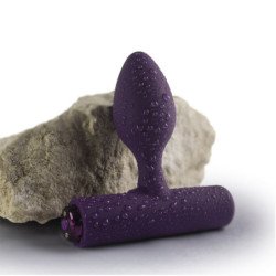 ROCKS-OFF - NOVA SOLARIS TAPON ANAL RECARGABLE, DELGADO Y POTENTE, 16 FUNCIONES, COLOR MORADO