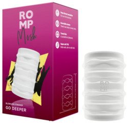 ROMP - MOSH MASTURBADOR MASCULINO TRANSPARENTE CON FUNDA REVERSIBLE DE 6 CM