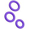 ROMP - REMIX TRIO SET DE 3 ANILLOS DE SILICONA MORADA PARA EL PENE