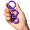 ROMP - REMIX TRIO SET DE 3 ANILLOS DE SILICONA MORADA PARA EL PENE