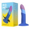 ROMP - PEQUEÑO DILDO DE SILICONA CON VENTOSA TRICOLOR DE 14 CM