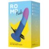 ROMP - PEQUEÑO DILDO DE SILICONA CON VENTOSA TRICOLOR DE 14 CM