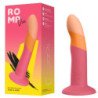 ROMP - DILDO DE SILICONA DIZI CON VENTOSA TRICOLOR 18 CM