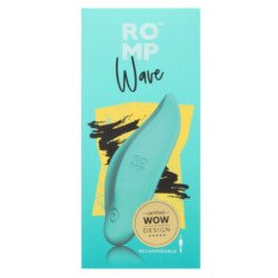 ROMP - VIBRADOR DE ONDAS ESTIMULADOR CLITORAL FORMA ERGONÓMICA VERDE AGUA