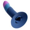 ROMP - ARNÉS PICCOLO + DILDO DE SILICONA CON VENTOSA TRICOLOR DE 14 CM