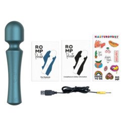 ROMP - VIBRADOR MINI DE VARILLA PRESTO CON CABEZAL FLEXIBLE VERDE