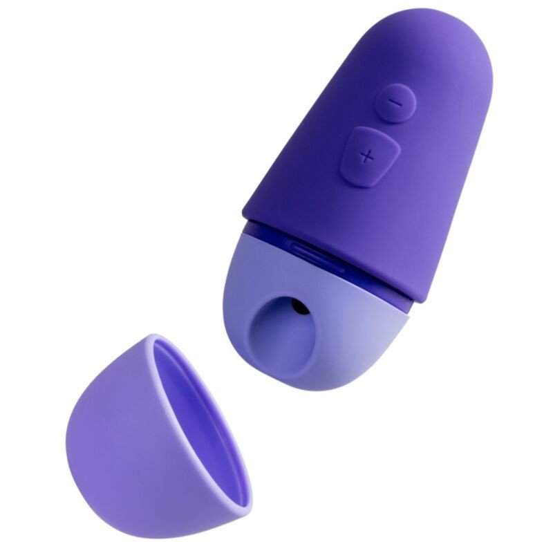 ROMP - ESTIMULADOR CLITORAL GRATIS CON TAPA, 10 NIVELES, RECARGABLE, COLOR MORADO