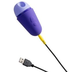 ROMP - ESTIMULADOR CLITORAL GRATIS CON TAPA, 10 NIVELES, RECARGABLE, COLOR MORADO