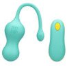 ROMP - HUEVO VIBRATORIO MULTIFUNCIONAL CELLO TURQUESA CON CONTROL REMOTO