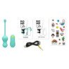 ROMP - HUEVO VIBRATORIO MULTIFUNCIONAL CELLO TURQUESA CON CONTROL REMOTO