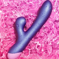 ROMP - PULSE RABBIT VIBRADOR DOBLE DE PUNTO G AZUL ELÉCTRICO