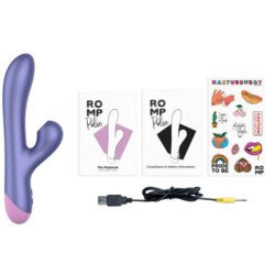 ROMP - PULSE RABBIT VIBRADOR DOBLE DE PUNTO G AZUL ELÉCTRICO