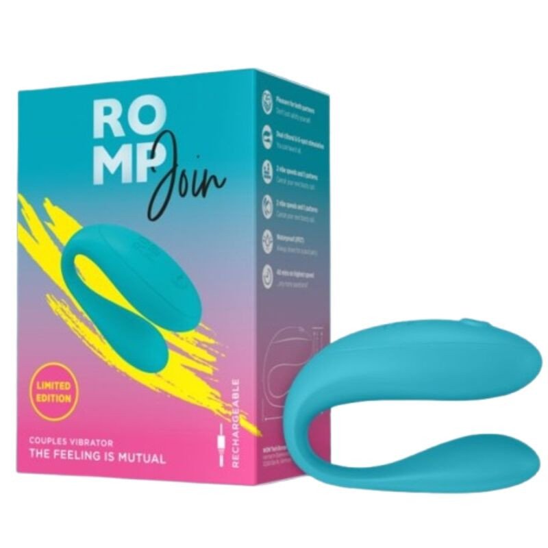ROMP - VIBRADOR DE PAREJAS TURQUESA PARA UNIR