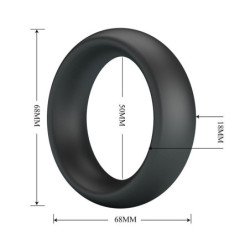 CRAZY BULL - ELIO SILICONE COCK RING BLACK