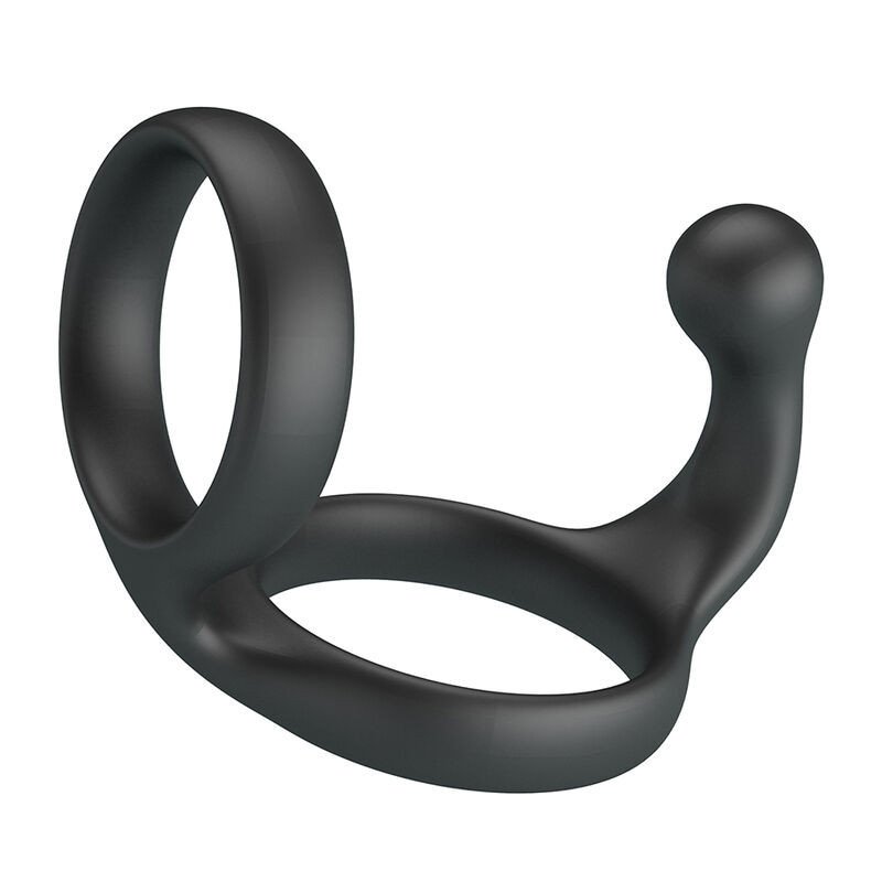CRAZY BULL - ANILLO DOBLE PARA PENE Y TESTÍCULOS FLORIAN NEGRO