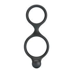 CRAZY BULL - ANILLO DOBLE PARA PENE Y TESTÍCULOS FLORIAN NEGRO