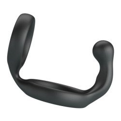 CRAZY BULL - FLORIAN DOUBLE COCK AND BALL RING BLACK