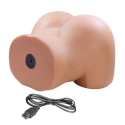 CRAZY BULL - JULIA XXL MASTURBADOR VIBRADOR DOBLE VAGINAL Y ANAL CARNE